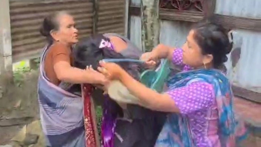 চুরির অভিযোগে বিচারের নামে মধ্যযুগীয় কায়দায় তরুণীকে নির্যাতন