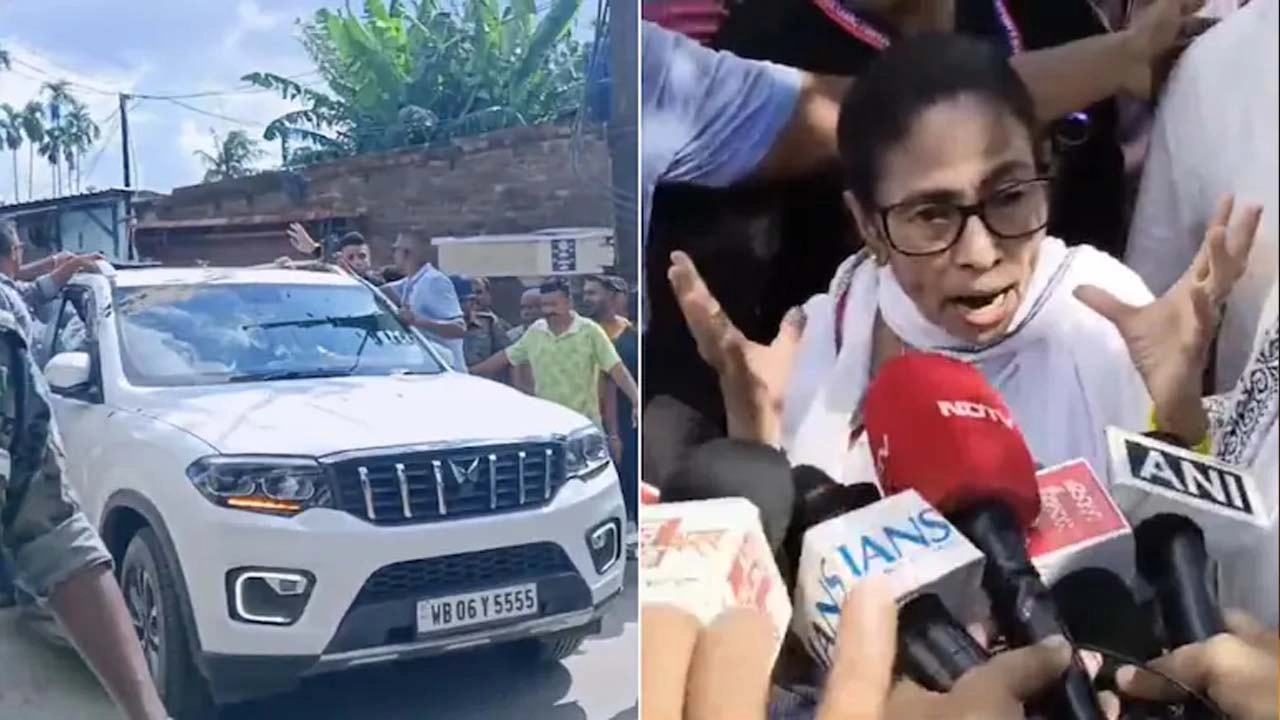 কলকাতায় মমতার ওপর হামলা, অল্পের জন্য প্রাণে রক্ষা